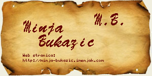 Minja Bukazić vizit kartica